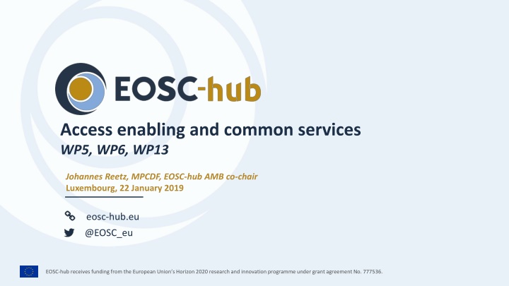 johannes reetz mpcdf eosc hub amb co chair n.w