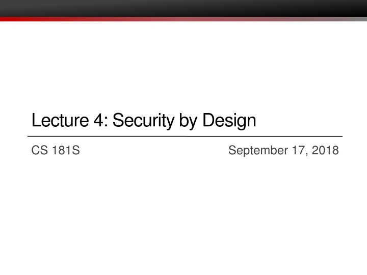 lecture 4 security by design n.w