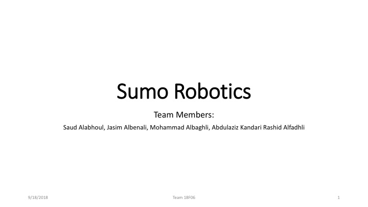 sumo robotics sumo robotics n.w