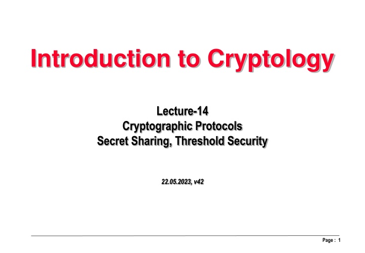 introduction to cryptology n.w