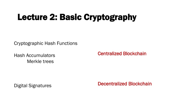 lecture 2 basic cryptography lecture 2 basic n.w