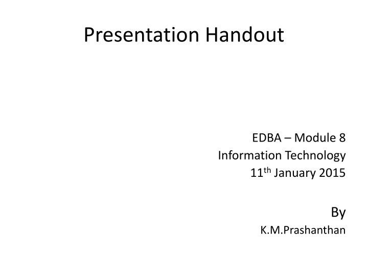 presentation handout n.w
