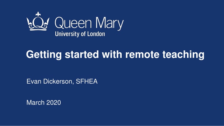 getting started with remote teaching n.w