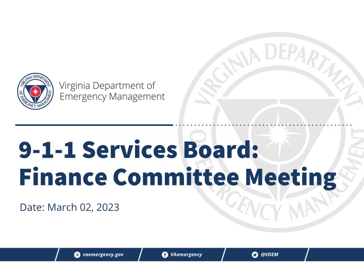 9 1 1 services board finance committee meeting n.w