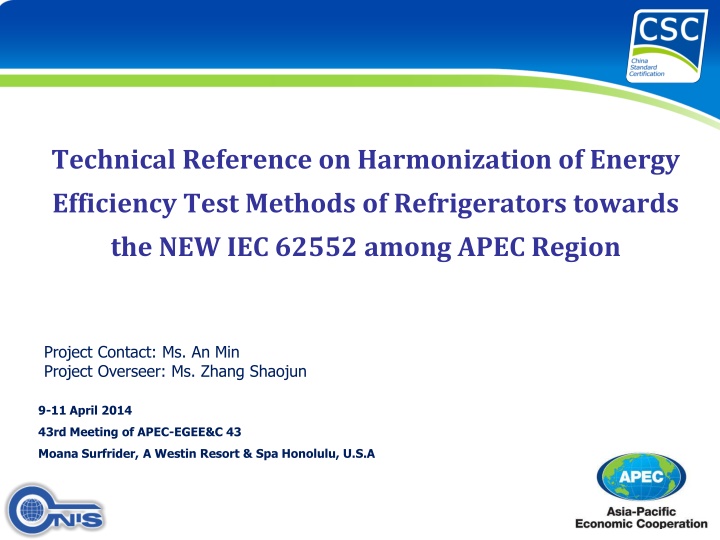 Energy Efficiency Harmonization in APEC Region