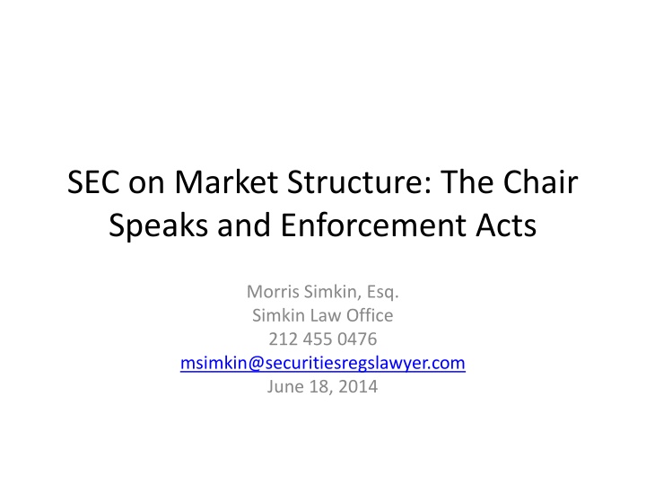 sec on market structure the chair speaks n.w