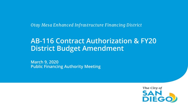 otay mesa enhanced infrastructure financing n.w