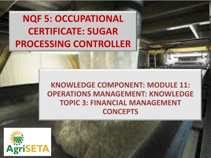 nqf 5 occupational certificate sugar processing n.w