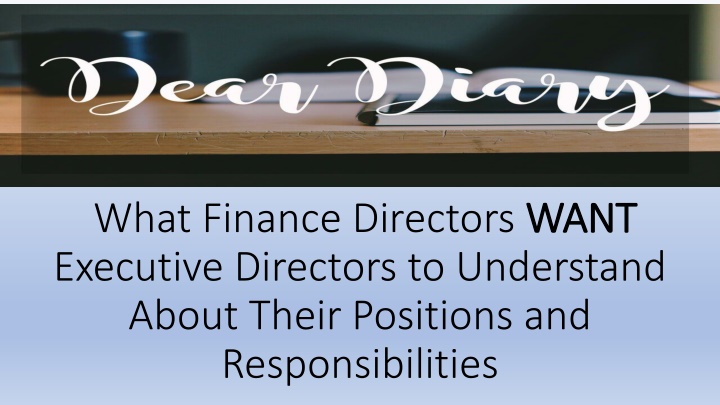 what finance directors want executive directors n.w