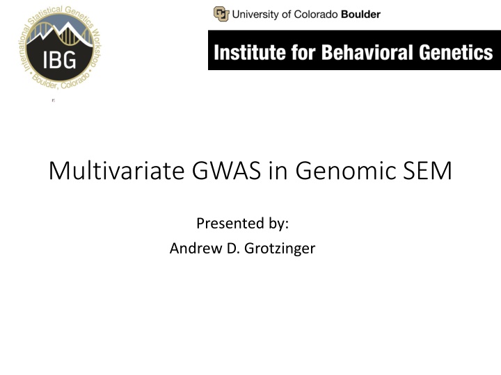 multivariate gwas in genomic sem n.w