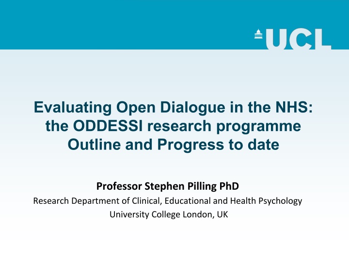 evaluating open dialogue in the nhs the oddessi n.w