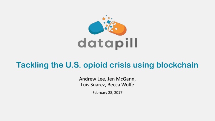 tackling the u s opioid crisis using blockchain n.w