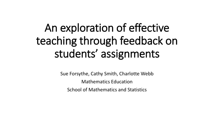 an exploration of effective an exploration n.w