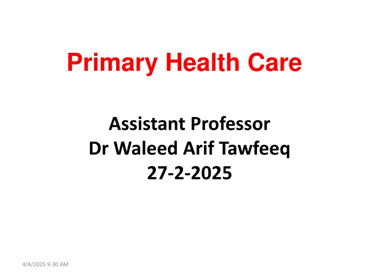 primary health care n.w