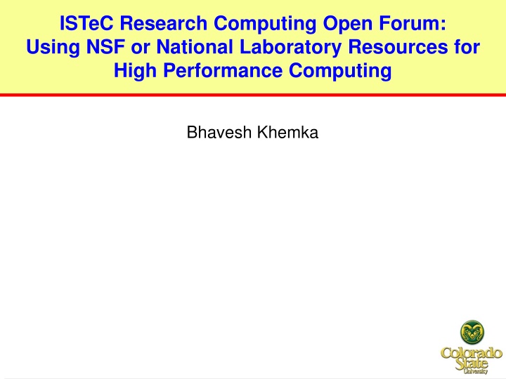 istec research computing open forum using n.w