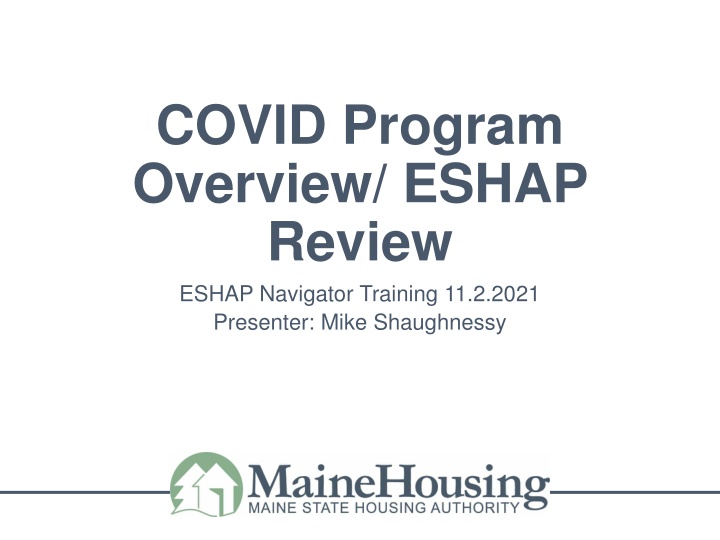 covid program overview eshap review eshap n.w