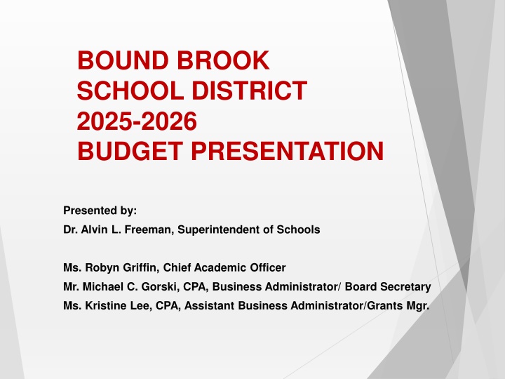 bound brook school district 2025 2026 budget n.w