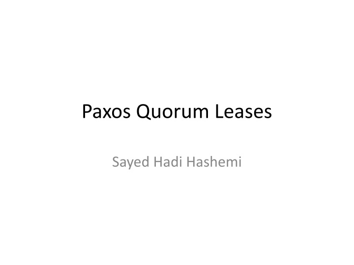 paxos quorum leases n.w