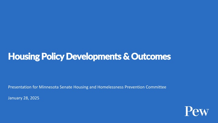 housing policy developments outcomes housing n.w