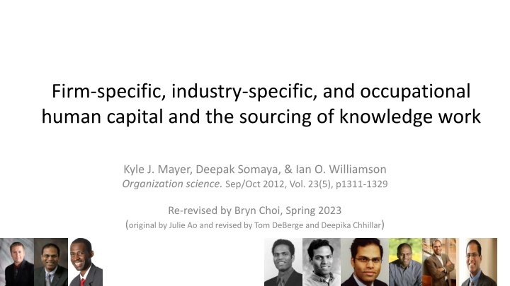 firm specific industry specific and occupational n.w