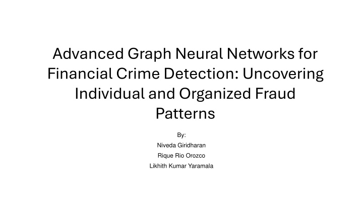 advanced graph neural networks for financial n.w