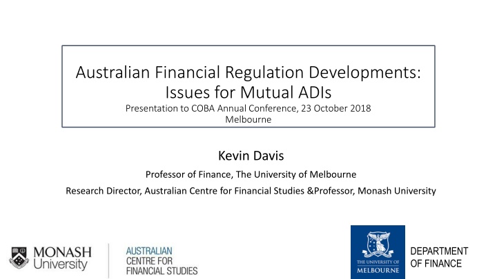australian financial regulation developments n.w