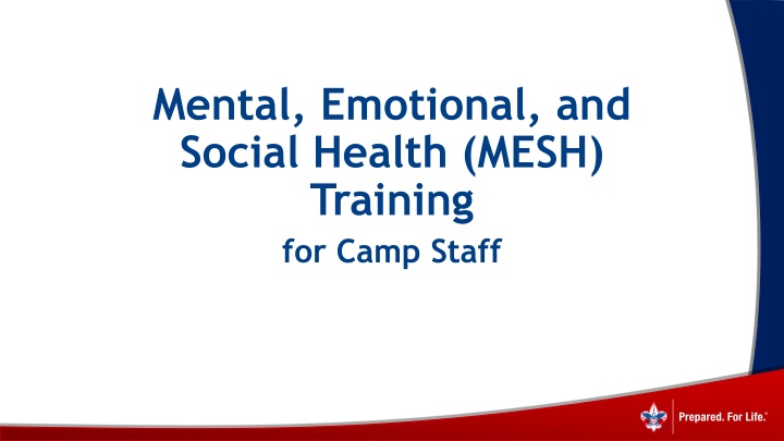 mental emotional and social health mesh training n.w