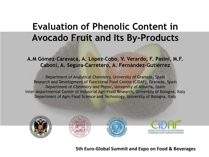 evaluation of phenolic content in avocado fruit n.w