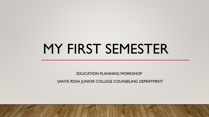my first semester n.w