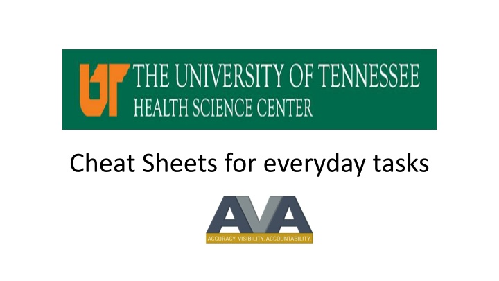 cheat sheets for everyday tasks n.w