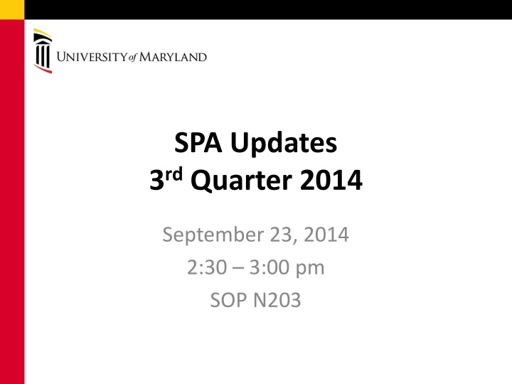 spa updates 3 rd quarter 2014 n.w