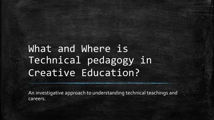 what and where is technical pedagogy in creative n.w