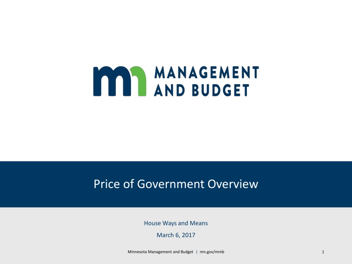 price of government overview n.w