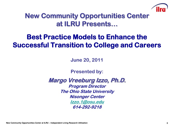 new community opportunities center at ilru n.w
