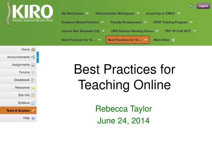 best practices for teaching online n.w