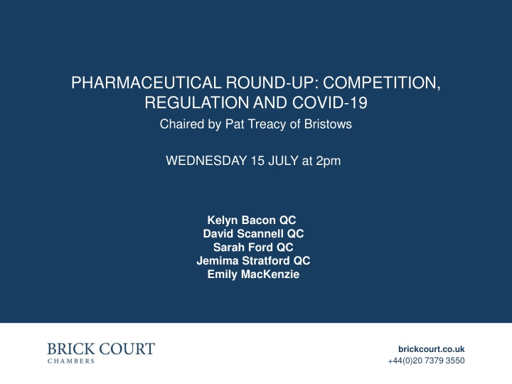 Pharmaceutical Round-Up: Competition, Regulation, and COVID-19