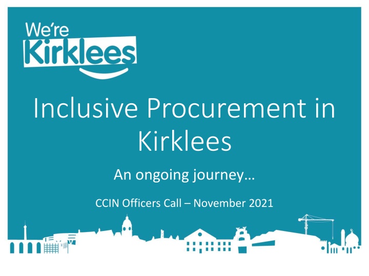 inclusive procurement in kirklees n.w