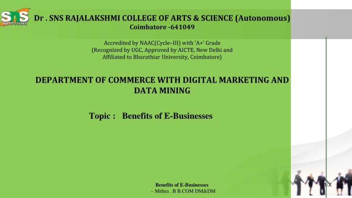 dr sns rajalakshmi college of arts science n.w