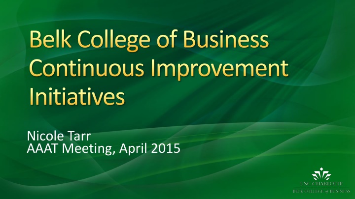belk college of business continuous improvement n.w