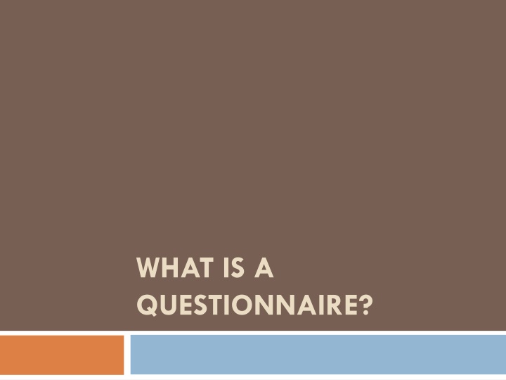 what is a questionnaire n.w