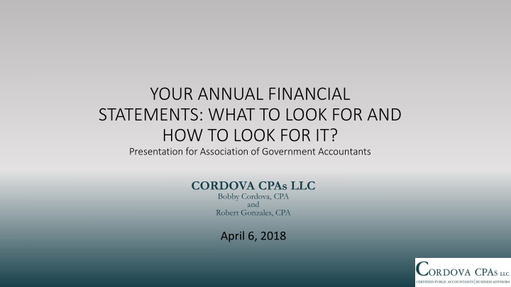 Annual Financial Statements: What to Look For