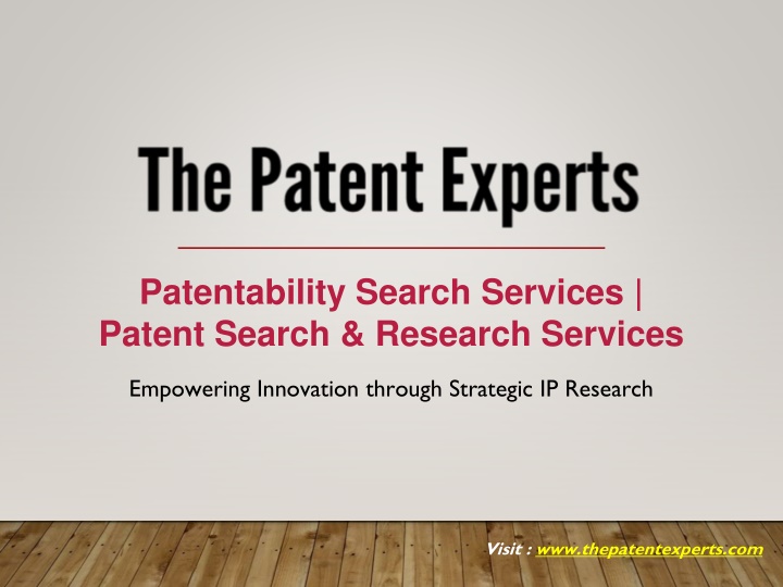 Patentability Search Services | Patent Search & Research Services