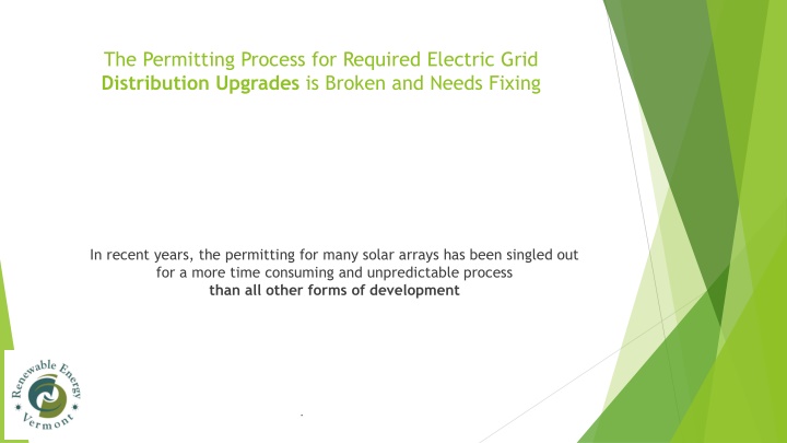 the permitting process for required electric grid n.w