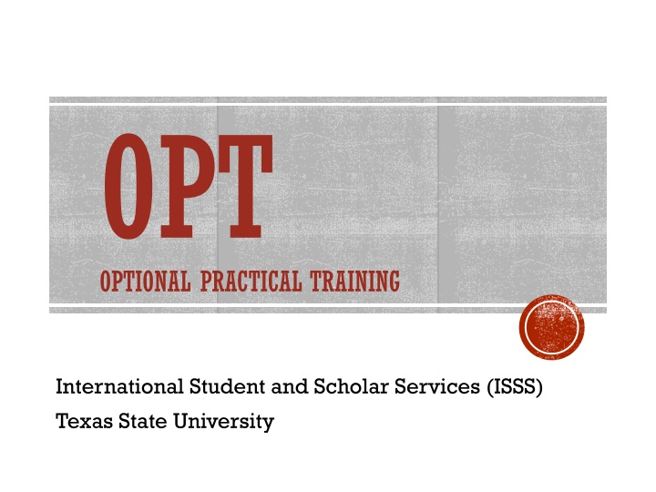 opt optional practical training n.w