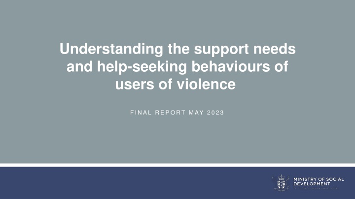understanding the support needs and help seeking n.w