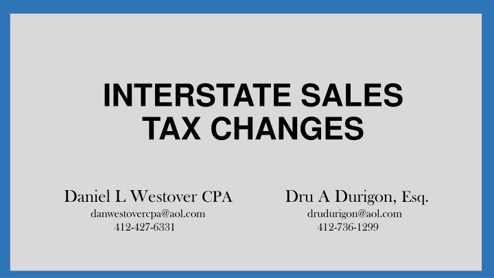 interstate sales tax changes n.w