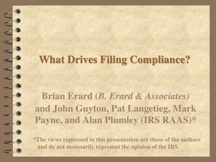 what drives filing compliance n.w
