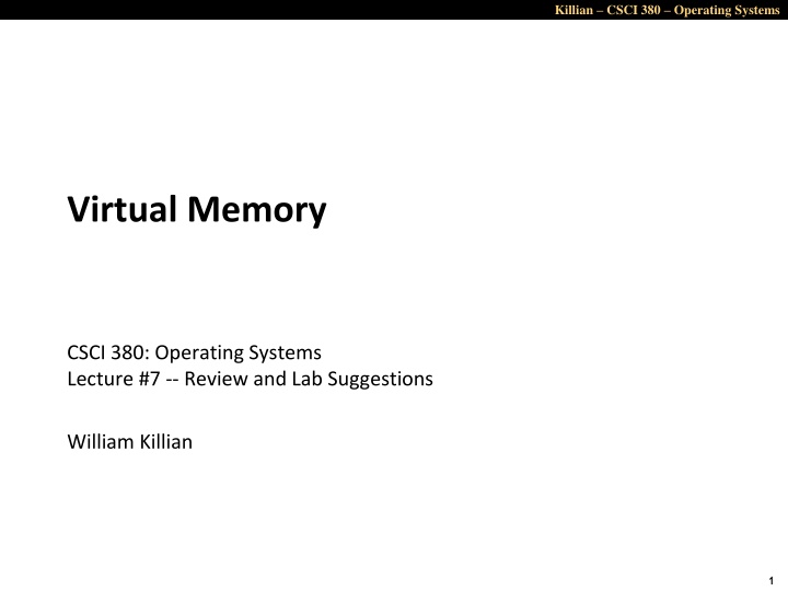 killian csci 380 operating systems n.w