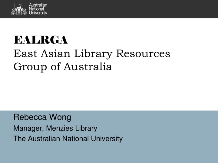 ealrga east asian library resources group n.w