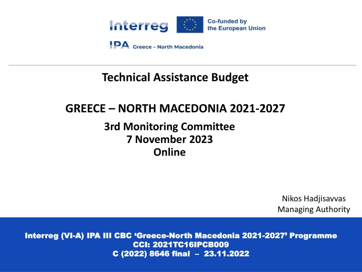 technical assistance budget n.w